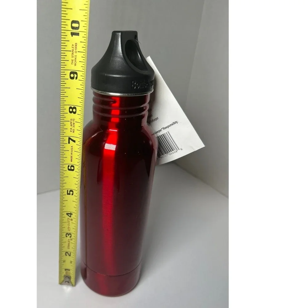 BottleKeeper Insulated‎ Beer Bottle Holder Stainless Steel Red Neoprene NWT 12oz